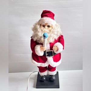 Vintage Animated Santa Doll 24 Inch Moving Christmas Décor Works No Sound
